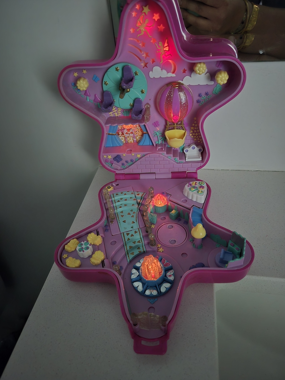 Vintage 1993 Bluebird Fairy Wonderland Compact Only Working Lights 💡No Dolls